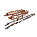 2pc Vintage Plastic Eyeglass Chains