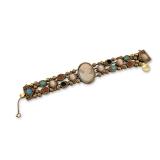 Multi-Strand Shell Cameo Bracelet