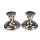 Pair of Shreve, Crump & Low Co. Sterling Silver Weighted Candlesticks