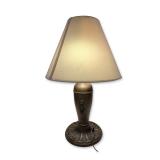 Neoclassical Style Cast Metal Two Light Table Lamp