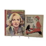 2 German Language Illustrated Books: Filmgoers Annual 1932 and Till Eulenspiegel