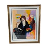 Itzchak Tarkay (Israeli, 1935-2012) Artist Proof Serigraph on Paper, Silent Thoughts, Signed &