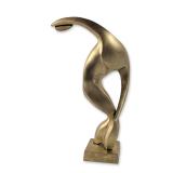 Maxime Delo Modernist Brass 'Discobolus' Sculpture