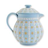 Wedgwood Tri-Color Diced Jasperware Miniature Lidded Teapot