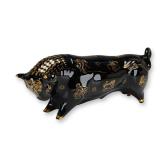 Wedgwood by Arnold Machin Taurus the Bull Ceramic Figurine with Gilt Zodiac Motif