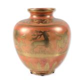Royal Doulton Art Deco Gilded Lusterware Porcelain Vase