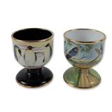 Pair of Moorcroft Enamel Bird Egg Cups