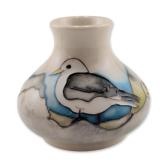 Moorcroft Pottery Miniature Vase, Kittiwake