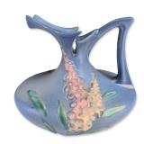 Roseville Foxglove Blue Pottery Ewer