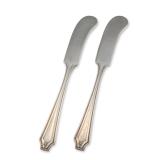 Pair of Whiting King Albert Sterling Butter Spreaders