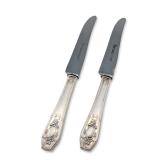 2pc R. Wallace & Sons Sterling Silver Handled Dinner Knives
