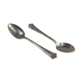 Pair of Lunt Sterling Silver Monogrammed Demitasse Spoons