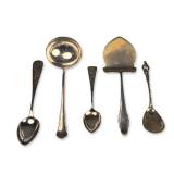 5pc Wilkens, Arnold Kunne Altena and Other 800 Silver Serving Utensils