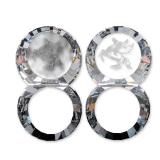 Pair of D. Swarovski Crystal Colors Crystal 1998 Pegasus Paperweights