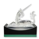 2pc Swarovski Crystal SCS 1996 Annual Edition Figurine, The Unicorn with Base