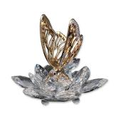 Swarovski Crystal Figurine, In Flight Butterfly - Gold