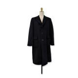Brooks Brothers Navy Wool Single-Breasted Overcoat