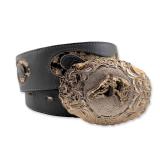 Circle Y and Crumrine Western Leather and Snakeskin Belt