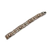 Skiathitis Bros Greek 800 Silver Filigree Cameo Bracelet