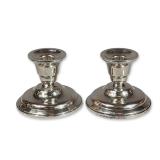 Pair of Shreve, Crump & Low Co Weighted Sterling Silver Candlesticks