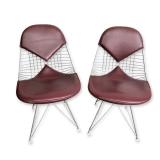 Pair of Eames for Herman Miller Bikini Wire Chairs