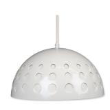 Progress Lighting White Mid-Century Dimpled Metal Pendant Lamp