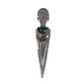Peruvian Sterling Silver and Malachite Tumi Bookmark