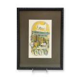 Eric Ravilious Colored Lithograph, E. Smith, Saddlers & Harness Makers