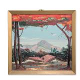 Jean-Claude Castera (Hatian, b. 1939) Tropical Mountain Landscape