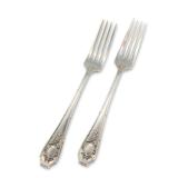 2pc R. Wallace & Sons Sterling Silver Forks