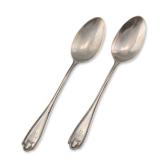2pc Lunt Silversmiths Sterling Silver Wreath Teaspoons