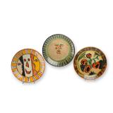 Three Picasso-Inspired Earthenware Plates