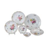 6pc Meissen Floral Porcelain Tableware Collection
