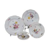 5pc Meissen Floral Porcelain Service Group
