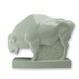 John Skeaping for Wedgwood Celadon Glazed Figurine, Bison