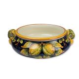 Vintage Italian Maiolica Earthenware Lemon Centerpiece Bowl
