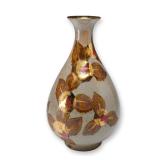 Studio Art Pottery Gilt Foliate Decoration Vase