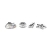 4pc Swarovski Silver Crystal Marine Figurines
