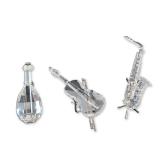 3pc Swarovski Silver Crystal Melodies Instrument