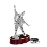 3pc Swarovski Crystal 1999 Annual Edition Figurine, Masquerade Pierrot, Title Plaque & Base