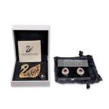 2pc Swarovski Centenary Swan Brooch and Earrings