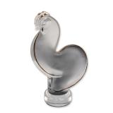 Lalique France Crystal Gold Luster Rooster Figurine