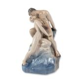Royal Copenhagen Theodor Lundberg Danish Porcelain Wave and Rock Sculpture