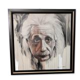 Barry Leighton Jones (English, 1932-2011), Oil on Canvas, Albert Einstein, Signed