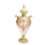 Wedgwood Hand Painted Lidded Porcelain Vase by James Hodgkiss c. 1910