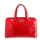 Louis Vuitton Monogram Vernis Wilshire PM Handbag in Red