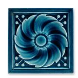 Victorian Figural Floral Ceramic Tile