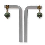 A Pair of Wedgwood Sage Green Jasperware Drop Earrings