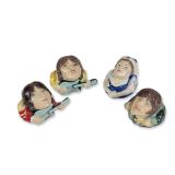 Group of Four Kevin Francis Face Pots