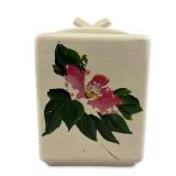 McCoy Pottery Hand Painted Floral Ceramic Cookie Jar